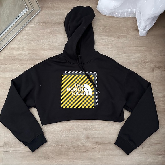The North Face Tops - The North Face Black Cropped Hoodie